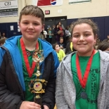 Destination Imagination 2019 - Two Kids with Trophy and Medals